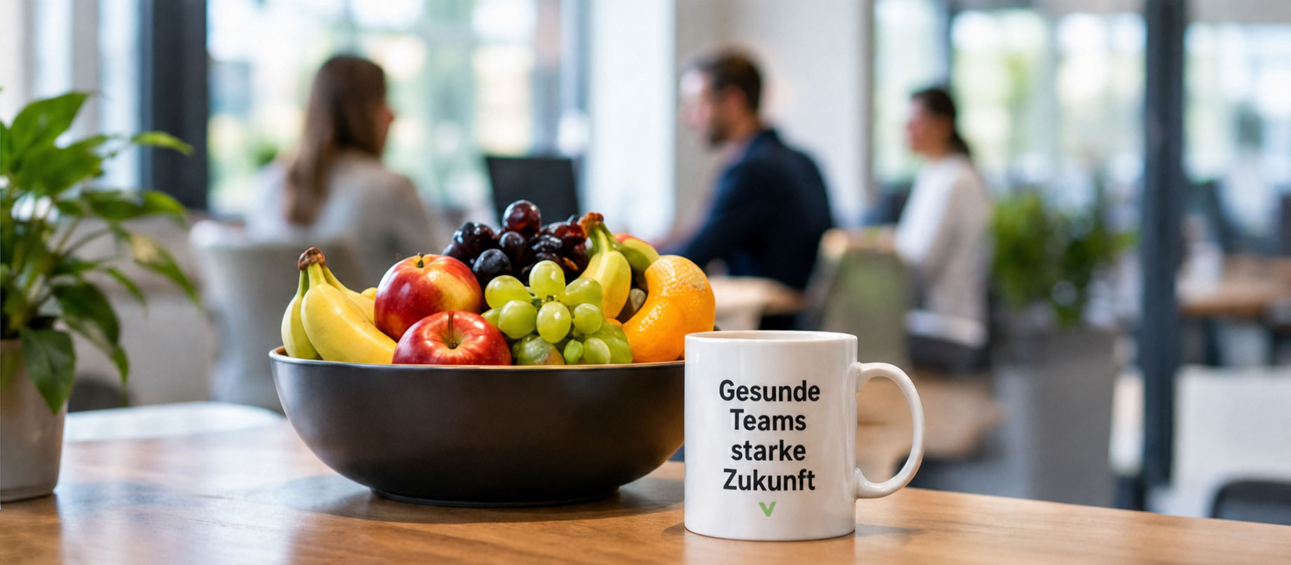 Frisches Obst als gesunder Snack im Büro